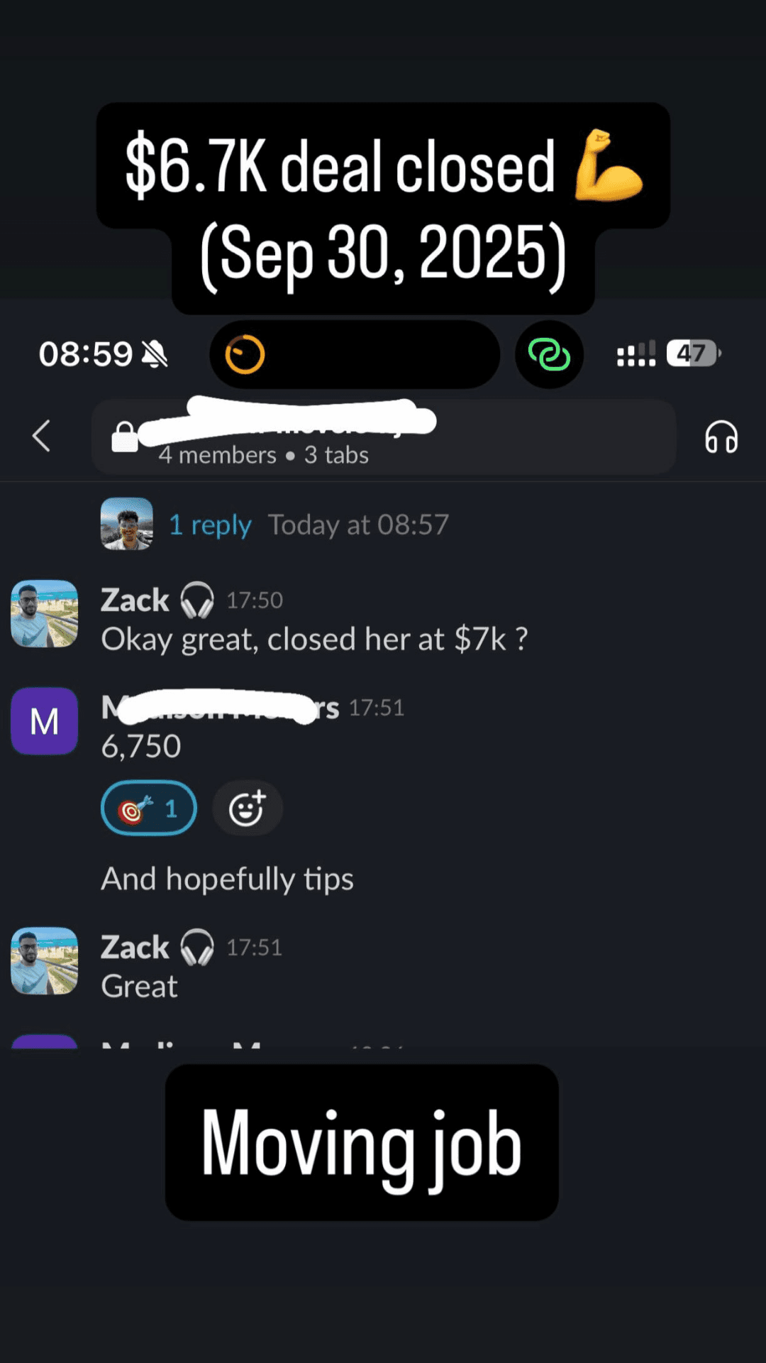A $6,750 job closed by our team.